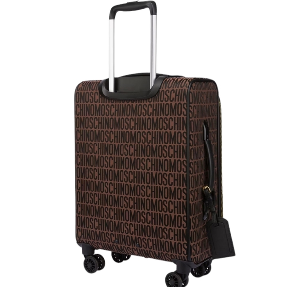 💕NWT MOSCHINO ALL-OVER LOGO NYLON TROLLEY CASE CARRY ON💕 - Picture 2 of 16
